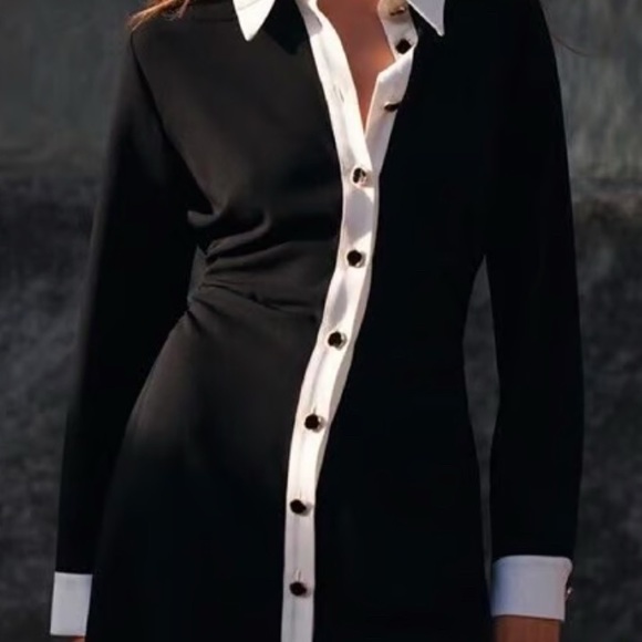 NWT ZARA BUTTON DOWN DRESS /  VARIOUS SIZES - Picture 5 of 8